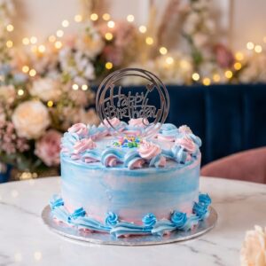 Cotton Candy Pastel Birthday Cake